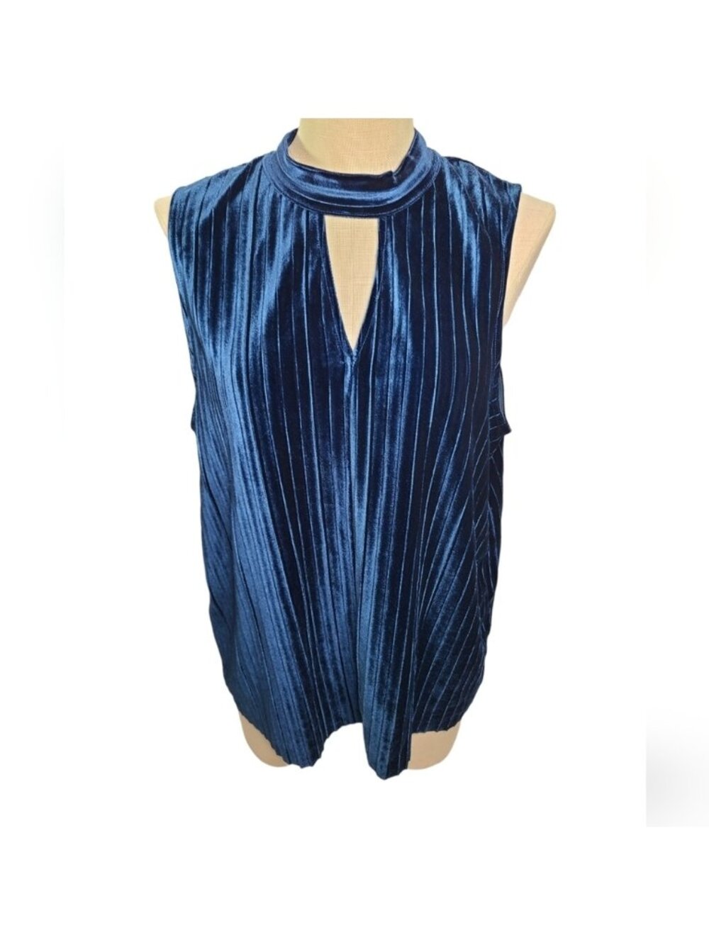 Reitmans signature royal blue velvet tank top- Size XL